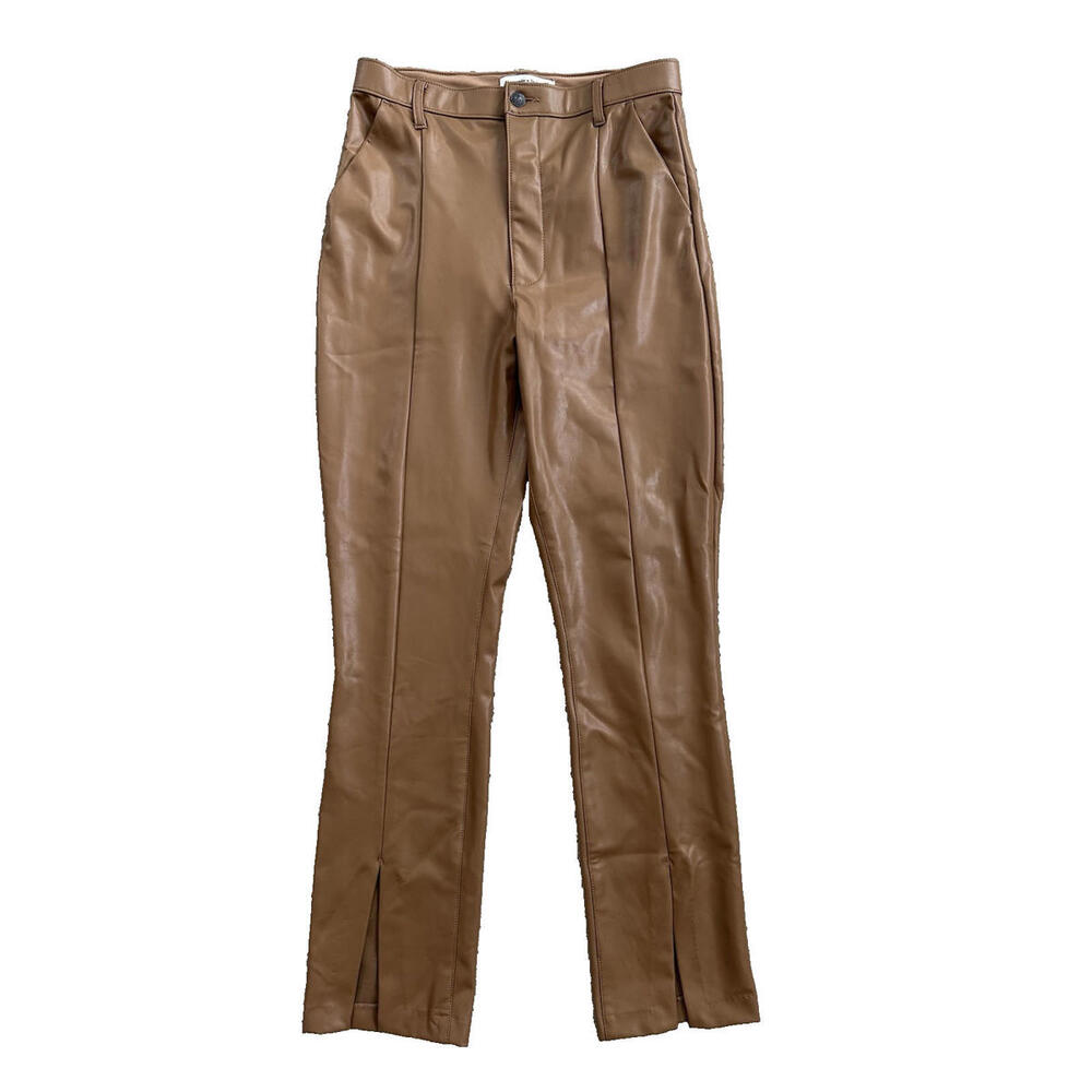 Abercrombie & Fitch Skinny Ultra High Rise 30/10 Faux Leather Split Hem Pants - Picture 2 of 8